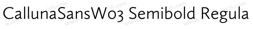 CallunaSansW03 Semibold Regular字体转换